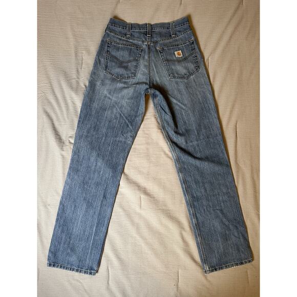 Carhartt Holter Jeans Men’s 32x34 Summit Blue 101483-980 Distressed Knees - Picture 9 of 11